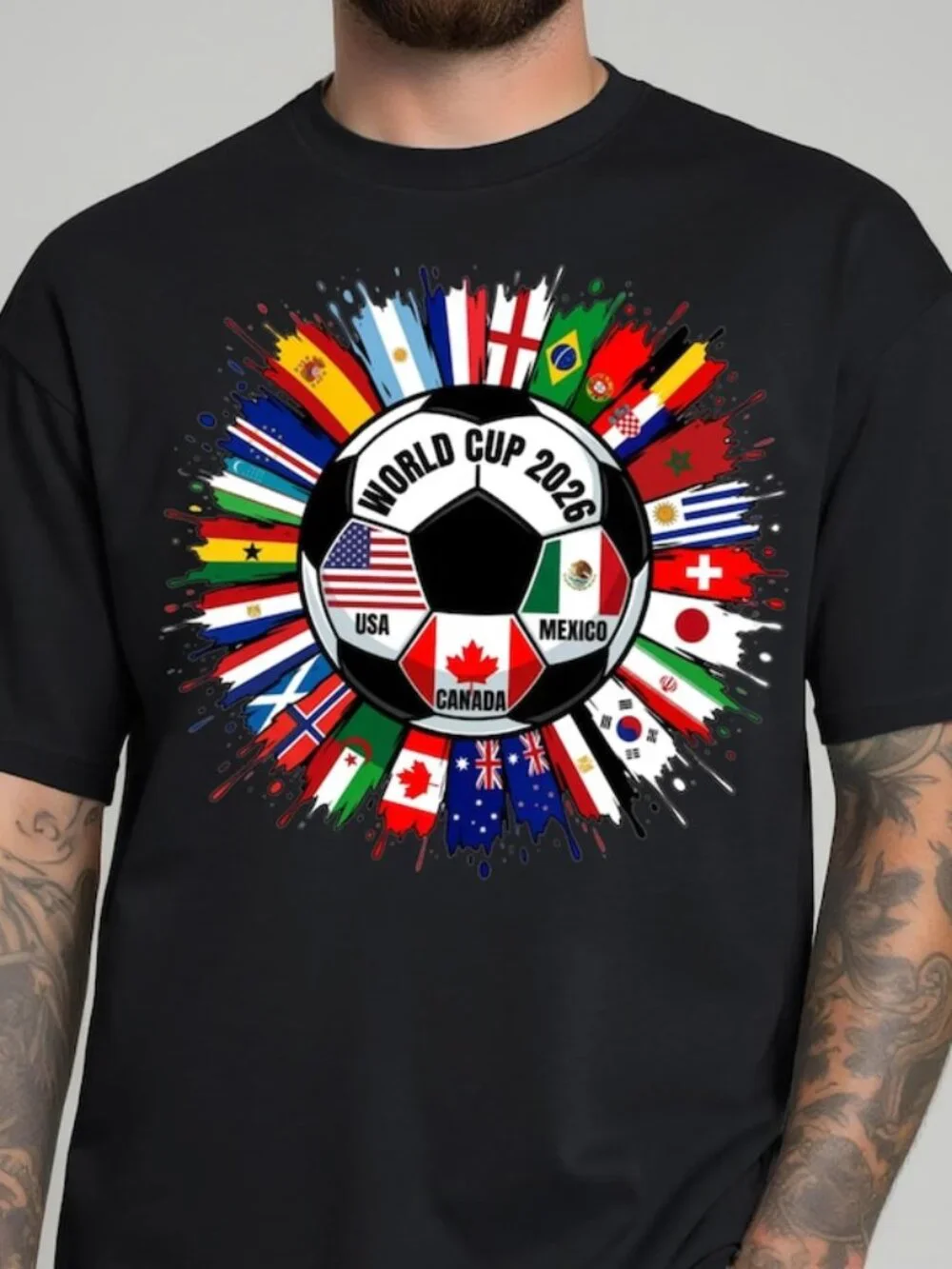 2026 Soccer Shirt, International Football Tee, USA Canada Mexico Fan Gift - Picture 1 of 4
